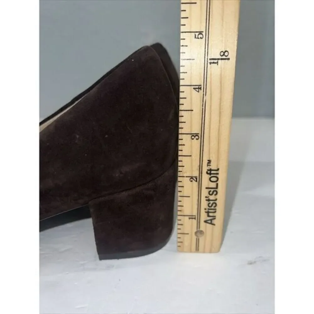 BETTYE‎ MULLER CONCEPT Fritzi Suede Block-heel Pumps In Dark Brown Suede Sz 7.5M